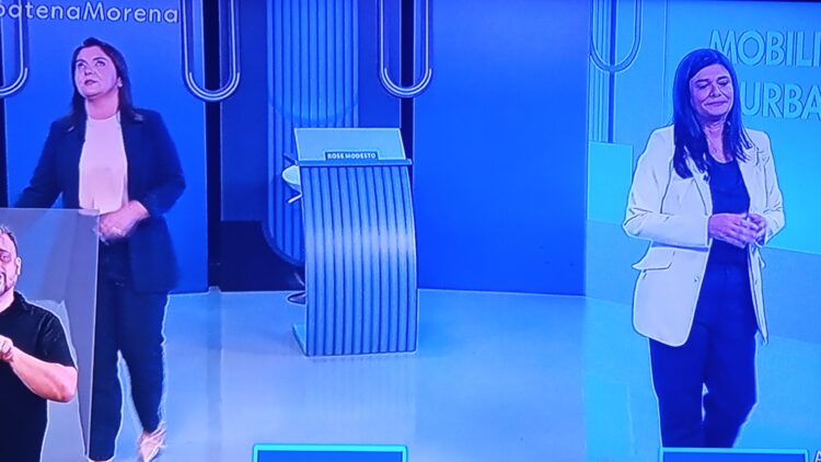 No segundo bloco de debate, candidatas falam mais em propostas mas Rose diz que Adriane “mente o tempo todo”