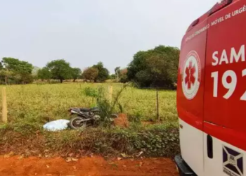 Motociclista morre ao colidir contra poste na MS-345, em Aquidauana