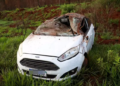 Motorista fica ferido ao capotar carro na BR-262 saída para Três Lagoas