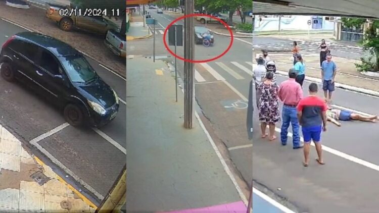 Motorista invade acostamento, arrasta ciclista e a deixa com traumatismo craniano, em MS