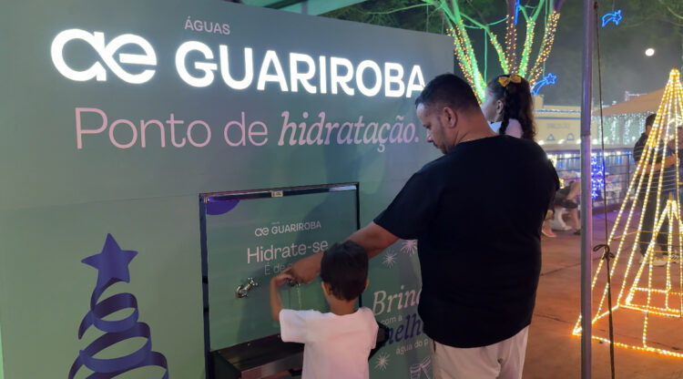 Águas Guariroba leva água tratada e geladinha de graça para Cidade do Natal
