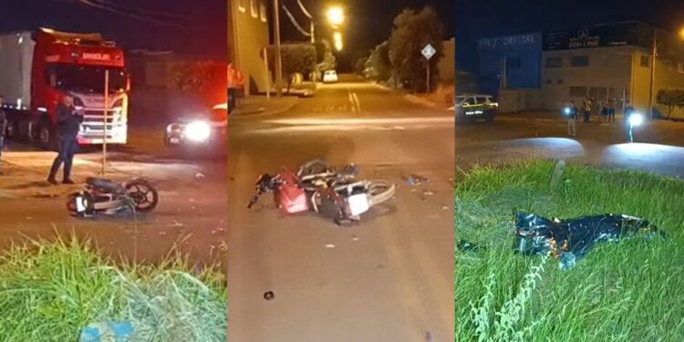 Motorista de Gol foge, após atingir e matar motociclista em cruzamento de Dourados