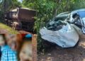 Mulher morre, homem e 2 crianças ficam em estado grave em colisão entre carro e carreta na BR-262