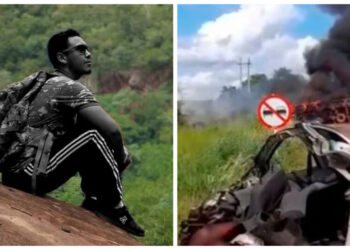 Rapaz morre ao invadir pista contrária e colidir em carreta de eucaliptos na BR-262