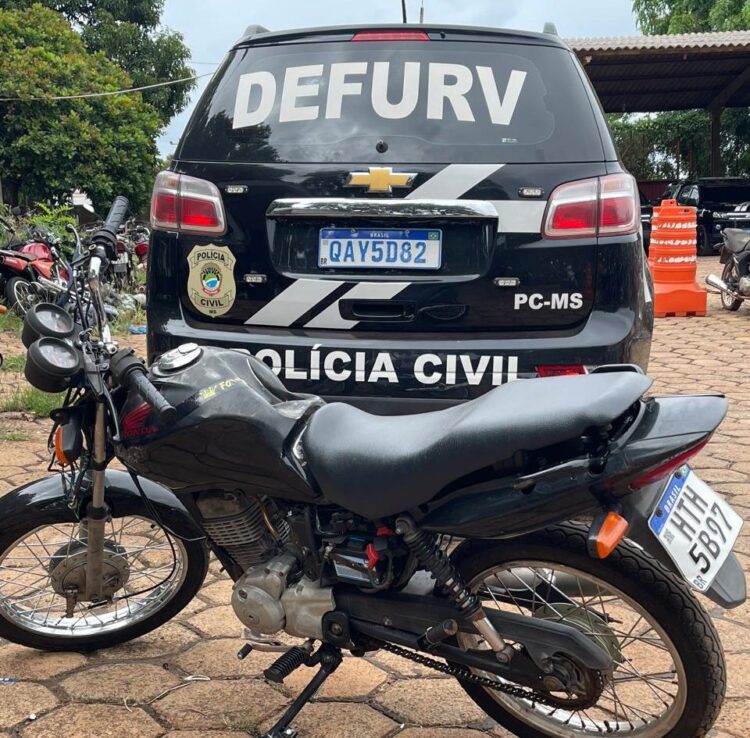 Você reconhece? Defurv apreende moto com sinais adulterados, em Campo Grande