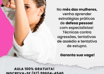 No Mês da Mulher, aula gratuita ensina defesa pessoal para enfrentar situações de risco