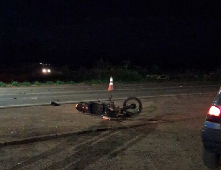 Motociclista morre ao colidir contra veículo, na MS-164, em distrito de Ponta Porã