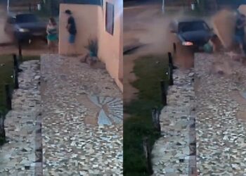 Capivara News TV: Vídeo mostra homem atropelando ex com o carro para matar, em Bonito