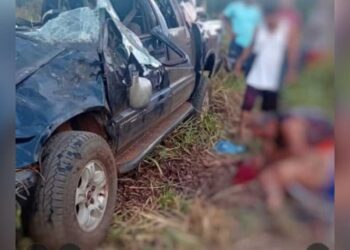 Jovem de 22 anos morre em capotamento de S-10 entre Paraíso das Águas e Água Clara
