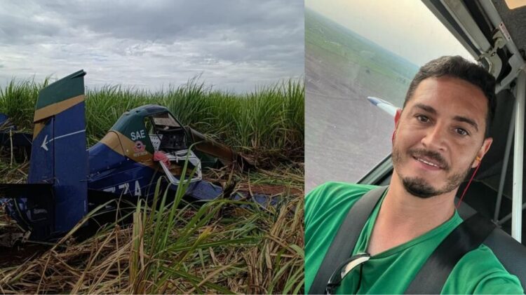Identificado o piloto do avião agrícola que morreu, após queda em Nova Andradina