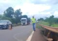 CCR MSVia realiza operação “pare e siga” na BR-163/MS, em Juti, para obra emergencial