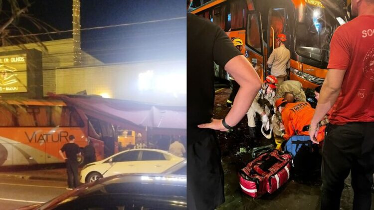 Ônibus desgovernado invade Café Mostarda e deixa pelo menos 1 cliente ferida na Capital