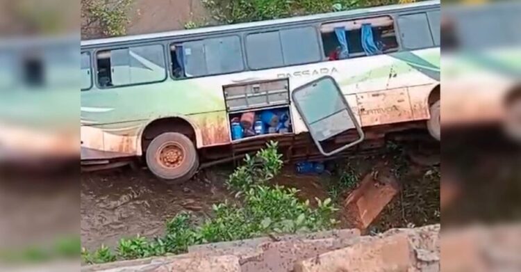 Morre um dos passageiros do ônibus que caiu de ponte na MS-436