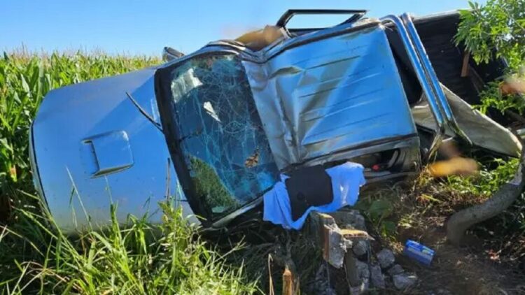Condutor morre e esposa fica ferida, após Hilux capotar e bater em poste na MS-295