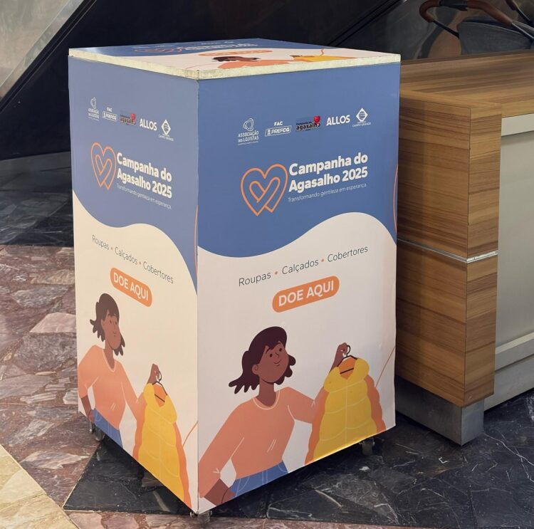 Shopping é ponto de arrecadação de agasalhos que serão doados a pessoas em situação de vulnerabilidade