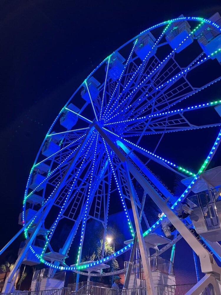 Do Lollapalooza para Campo Grande: roda gigante de 22 metros chega a shopping