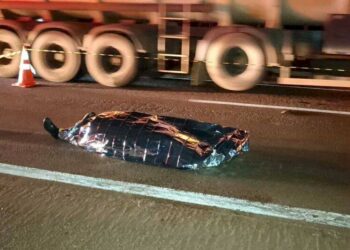 Mulher em Biz morre atropelada por Fiat Toro na BR-163 em Dourados