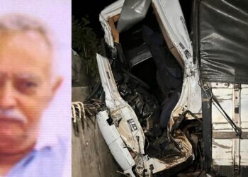 Condutor de caminhão morre ao colidir em ponte de concreto inacabada na BR-163
