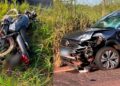Motociclista morre ao colidir moto com VW T-Cross na BR-376 entre Ivinhema e Deodápolis