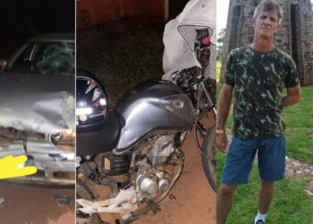 Colisão frontal entre moto e carro mata o motociclista na MS-145