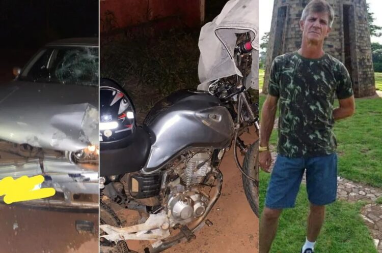 Colisão frontal entre moto e carro mata o motociclista na MS-145