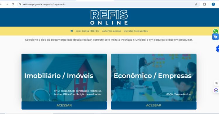 Feriado é oportunidade para regularizar débitos com o município pelo portal do Refis 2025