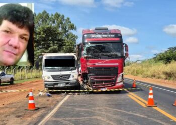 Acidente entre caminhões deixa um morto e outro ferido na MS-306 em Cassilândia