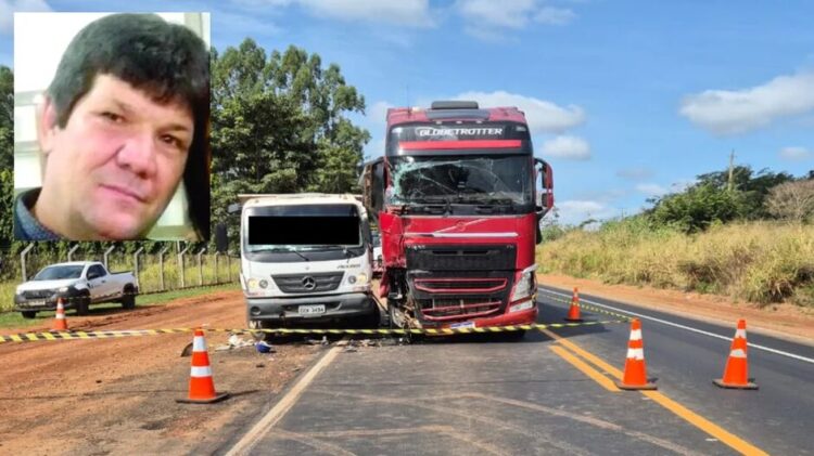 Acidente entre caminhões deixa um morto e outro ferido na MS-306 em Cassilândia