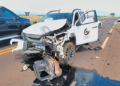 Colisão frontal entre carro e caminhonete termina em morte e 1 ferido na BR-463 em Ponta Porã