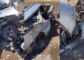 Vídeo: VW Saveiro fica destruída em colisão com carreta em MS e motorista sai ileso