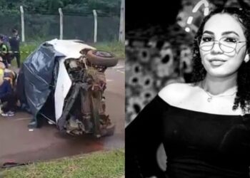 Capivara News TV: Jovem mexe em celular, capota veículo e morre em frente à shopping na fronteira