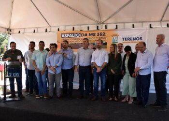 Presidente da Fiems participa da inauguração de asfalto na MS-352 em Terenos