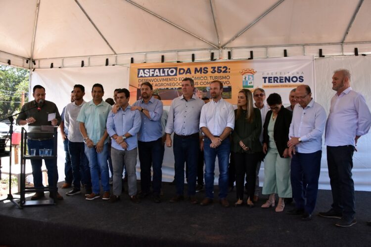 Presidente da Fiems participa da inauguração de asfalto na MS-352 em Terenos