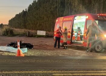 Motociclista morre atropelado por ônibus na BR-262 em Ribas do Rio Pardo