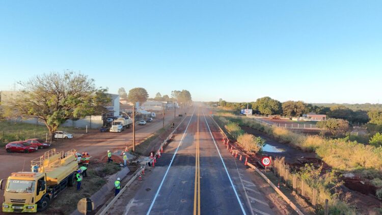 Pista na BR-163 em Campo Grande é liberada antes do prazo previsto, após obra emergencial