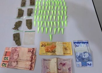 Vídeo: Traficante é preso escondendo 69 pinos de cocaína e maconha em cano no Lageado