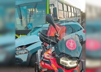 Ônibus coletivo a gás em teste é suspenso, após acidente no trânsito de Campo Grande