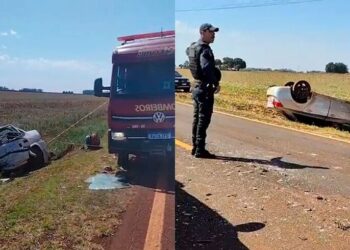 Colisão frontal entre carros na MS-379 mata um condutor perto de Dourados