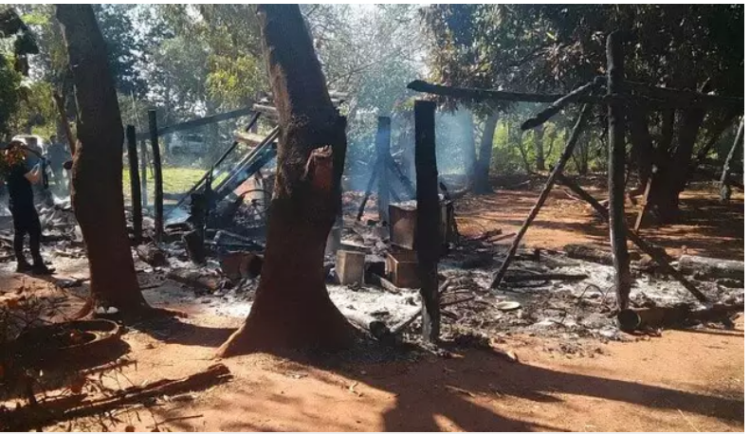 Idoso morre carbonizado, após barraco pegar fogo em assentamento de Itaquiraí