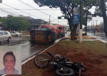 Capivara News TV: Mulher morre em grave colisão entre moto e carro em cruzamento de Dourados