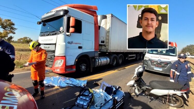 Identificado o jovem condutor da Honda Biz que morreu em colisão frontal com caminhão em Três Lagoas