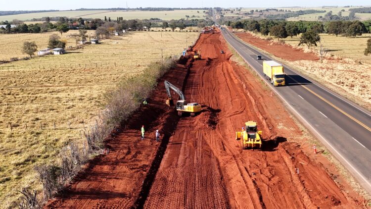 Obras de duplicação da BR-163 em Campo Grande, Jaraguari e Bandeirantes avançam