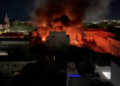 Incêndio destrói loja da Gazin no Centro de Corumbá e bombeiros combatem chamas