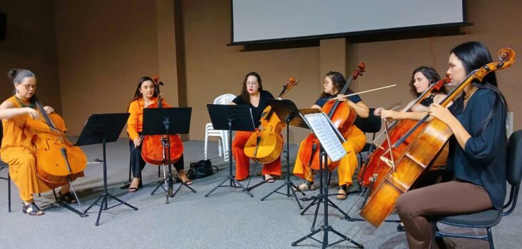 Projeto “Elas ao Cello” se apresenta nesta quinta em Brasilândia