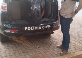 Homem que tentou matar ex e amiga dela jogando carro em cima delas é preso em Rio Brilhante