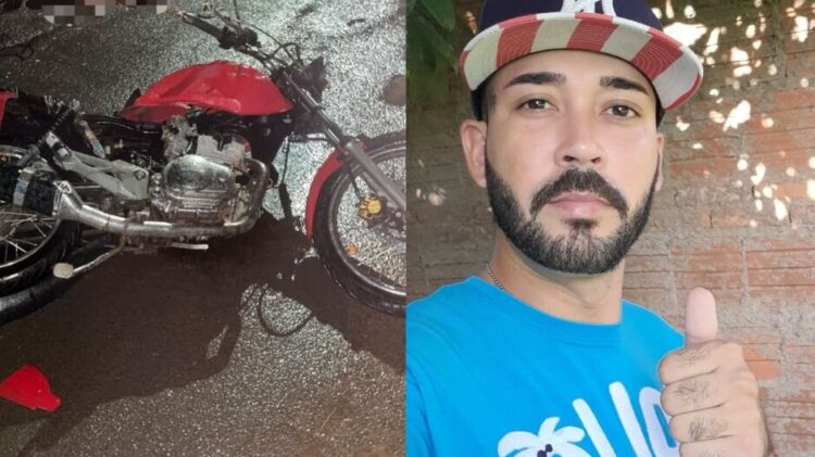 Jovem morre em Aparecida do Taboado ao colidir moto em caçamba de entulhos