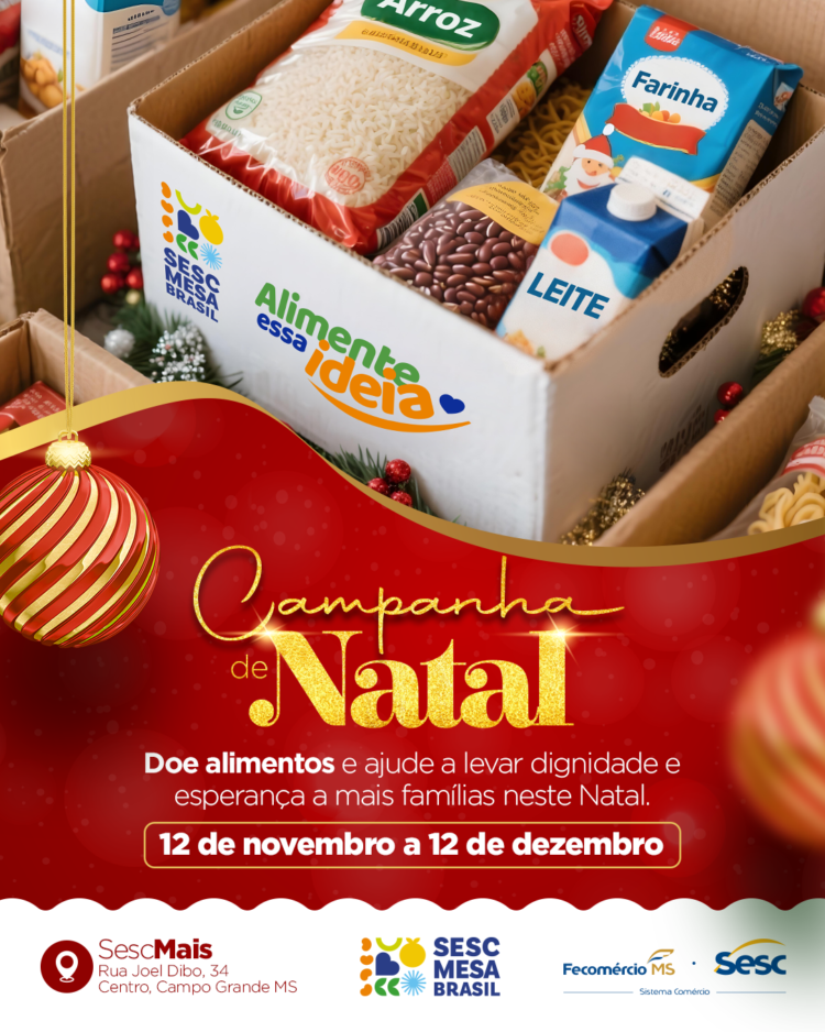 Campanha do Sesc Mais arrecada alimentos para famílias carentes neste Natal