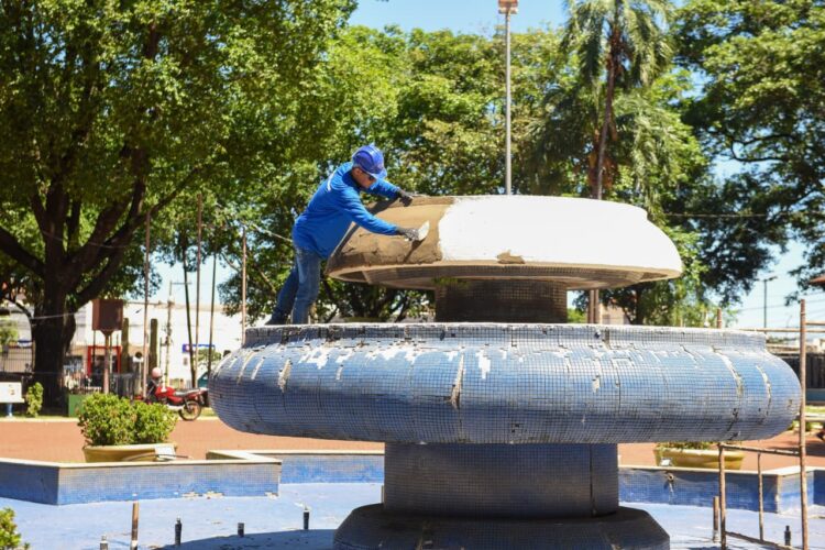 Campo Grande em Movimento: Chafariz da Praça Ary Coelho em revitalização