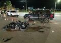Motociclista de 20 anos tem traumatismo craniano ao colidir com carro em Chapadão do Sul