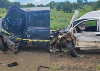 Colisão frontal entre veículos na BR-359 deixa condutor em estado grave